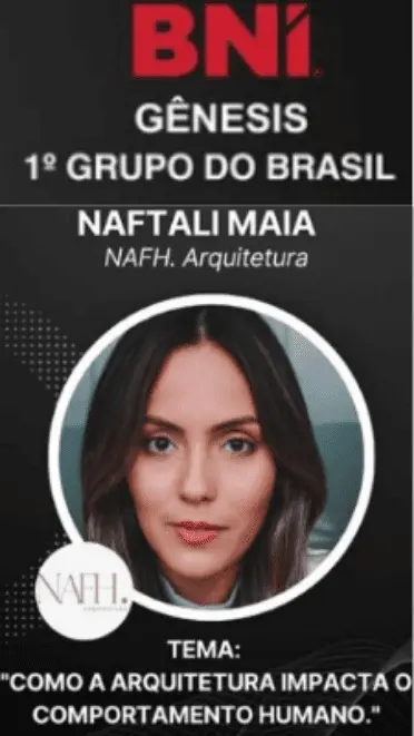 Palestra sobre Neuroarquitetura no BNI Gênesis SP - Nafh Arquitetura