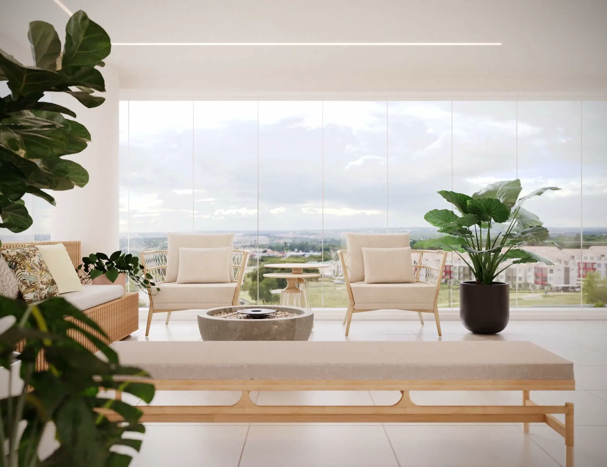 Nafh Arquitetura - Sala integrada nos Jardins São Paulo